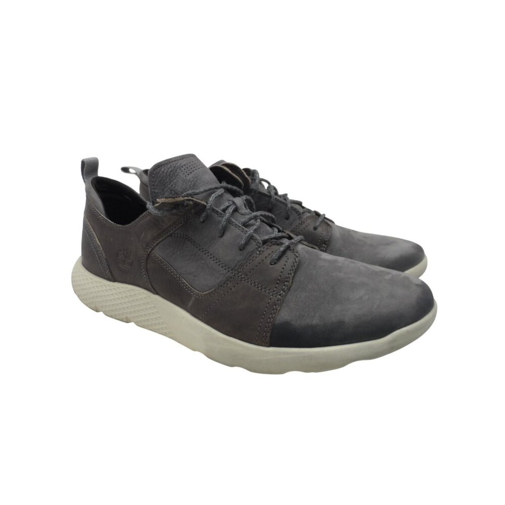Timberland Men's FLYROAM Leather Sneakers Work Shoes A1IZZ Brown/Gray 11.5M